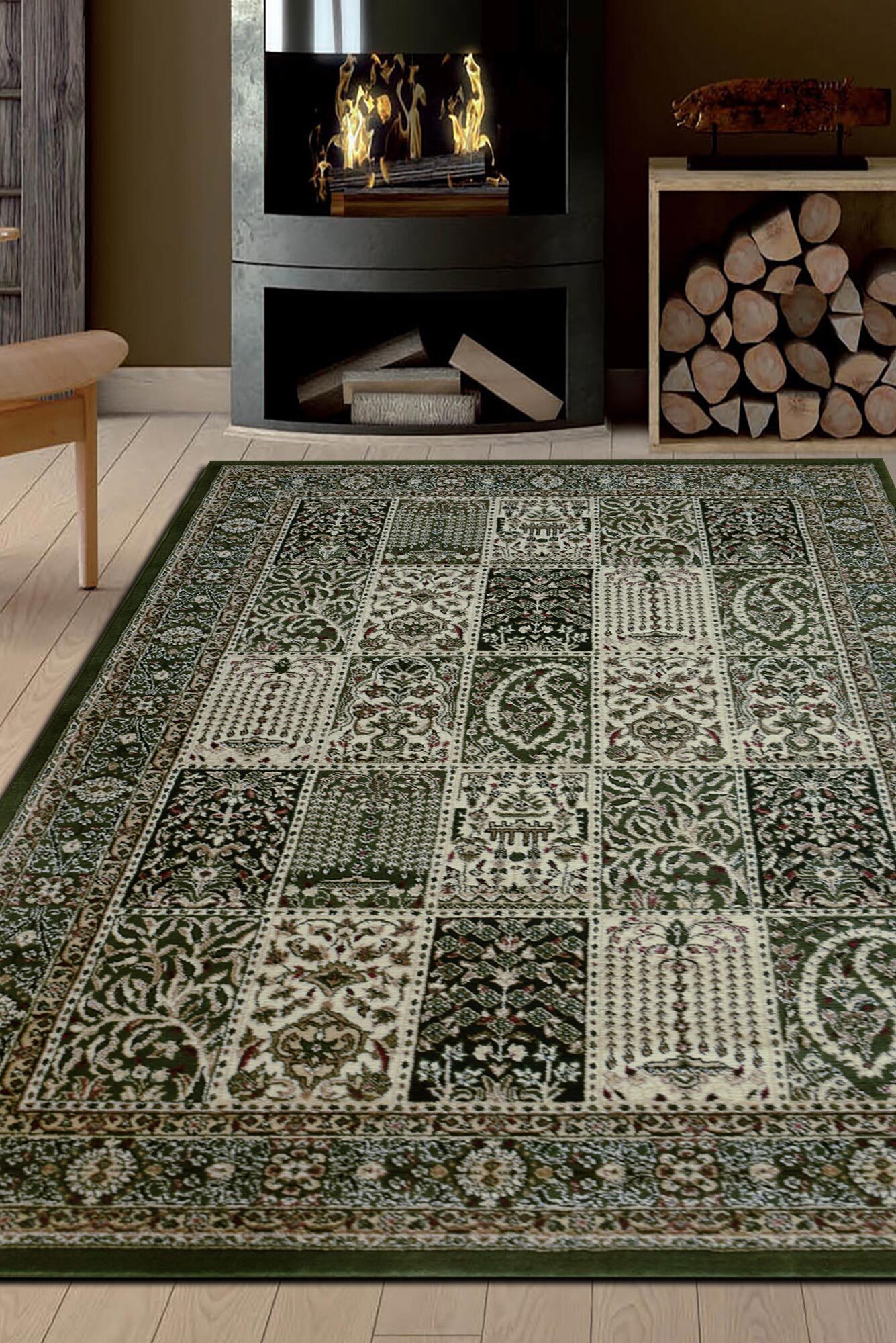Large View Miami Classic Square Pattern Rug(Size 170 x 120cm)