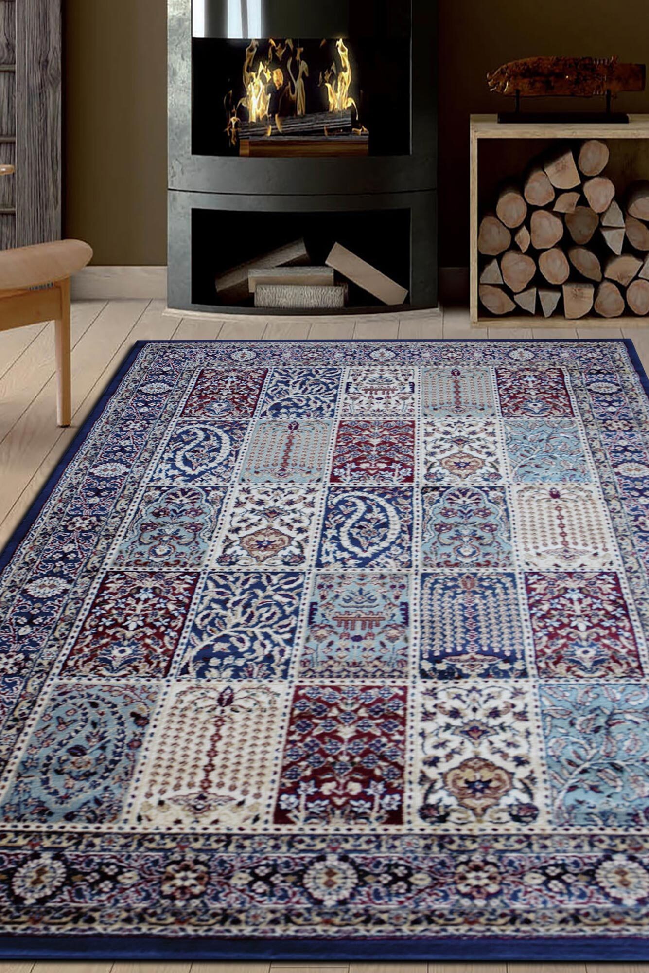 Large View Miami Classic Square Pattern Rug (Size 170 x 120cm)