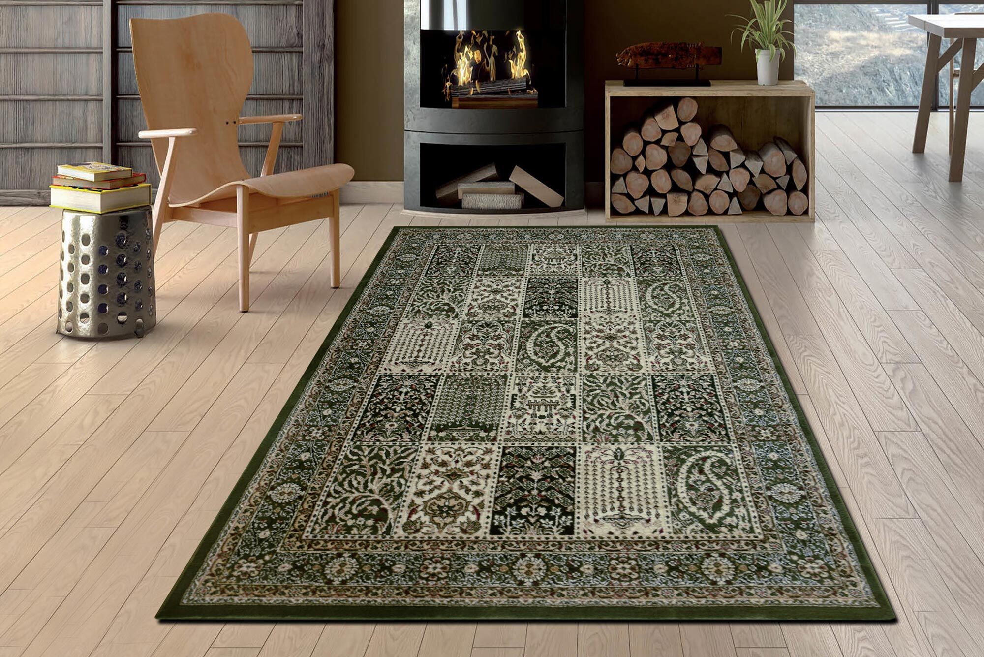 Large View Miami Classic Square Pattern Rug