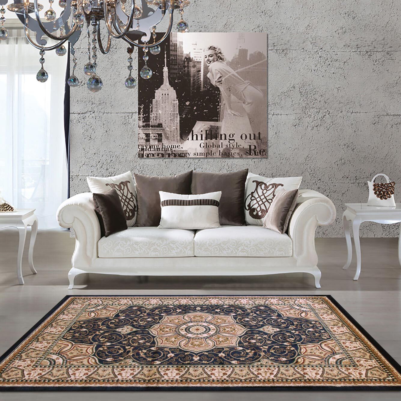 Large View Miami Traditional Medallion Rug