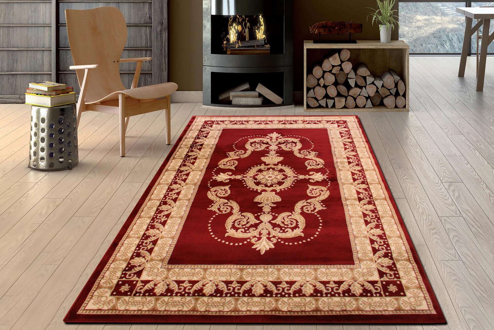 Large View Miami Traditional Medallion Rug (Size 170 x 120cm)