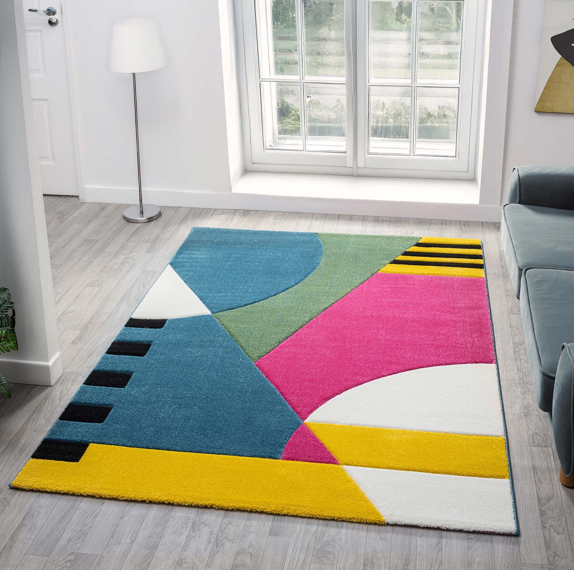 Large View Marvel Modern Geometric Rug