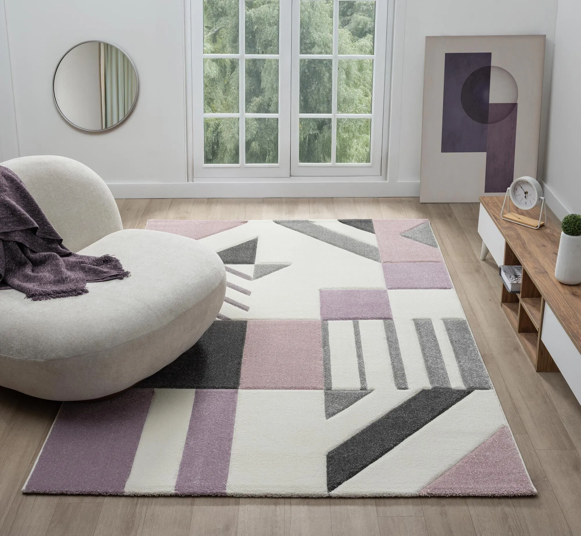 Large View Marvel Modern Geometric Rug
