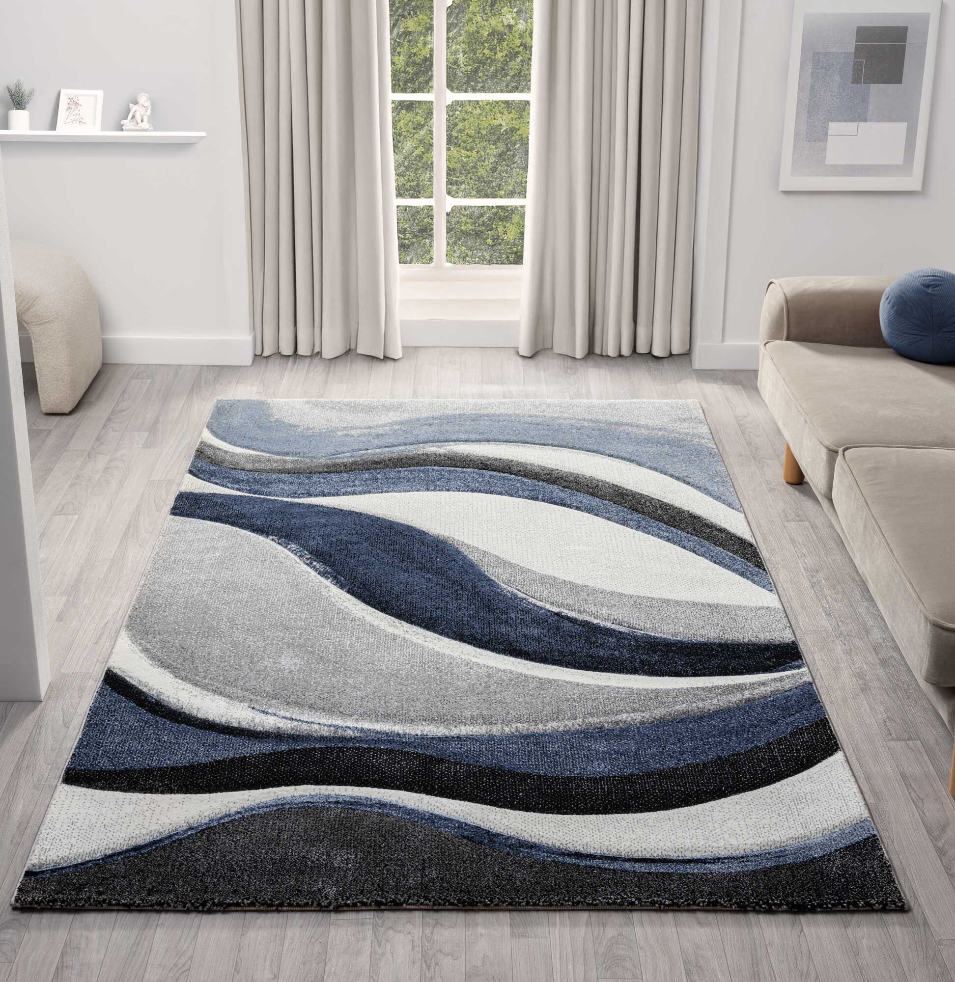 Large View Marvel Modern Wavy Rug