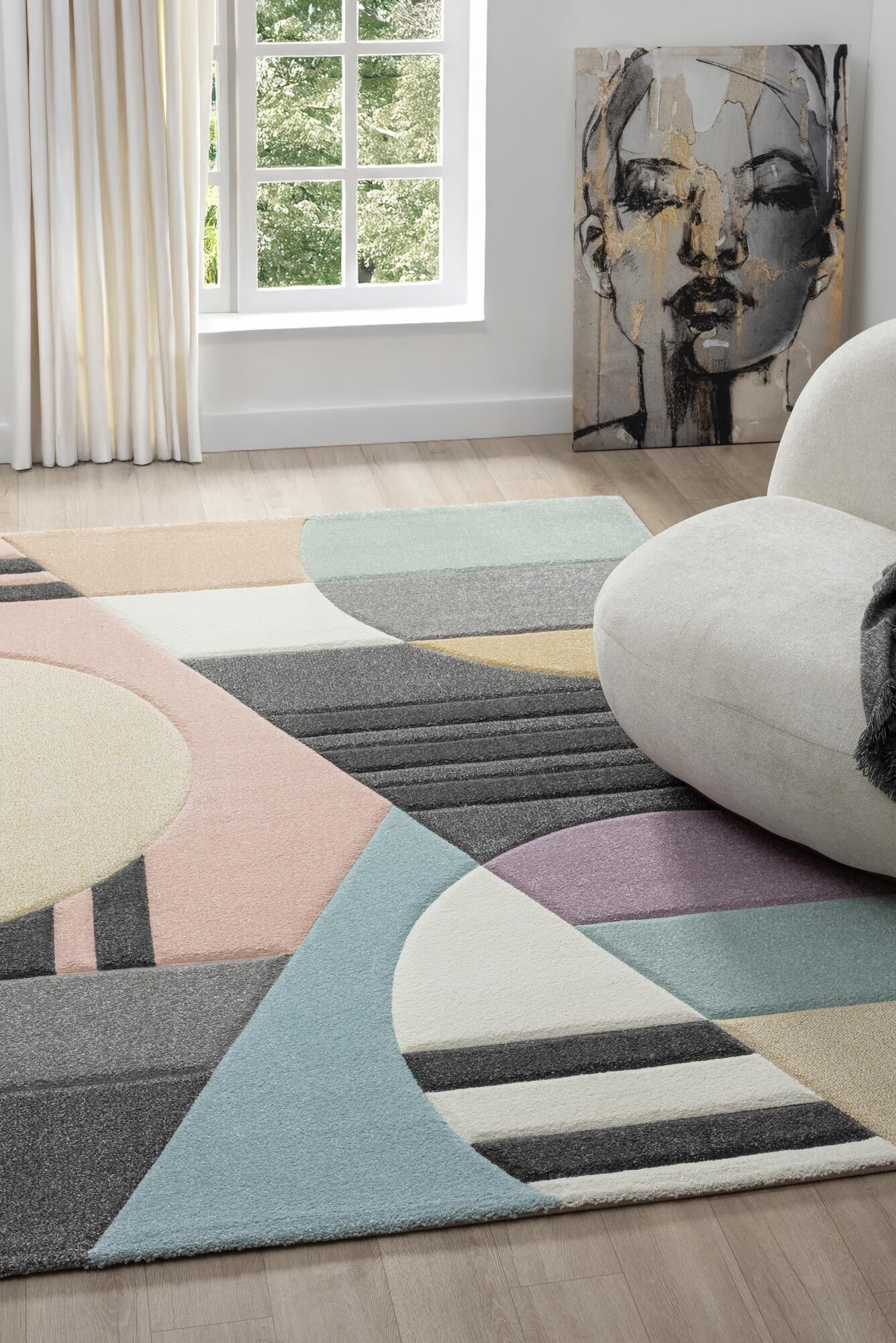 Large View Marvel Modern Geometric Rug (Size 170 x 120cm)
