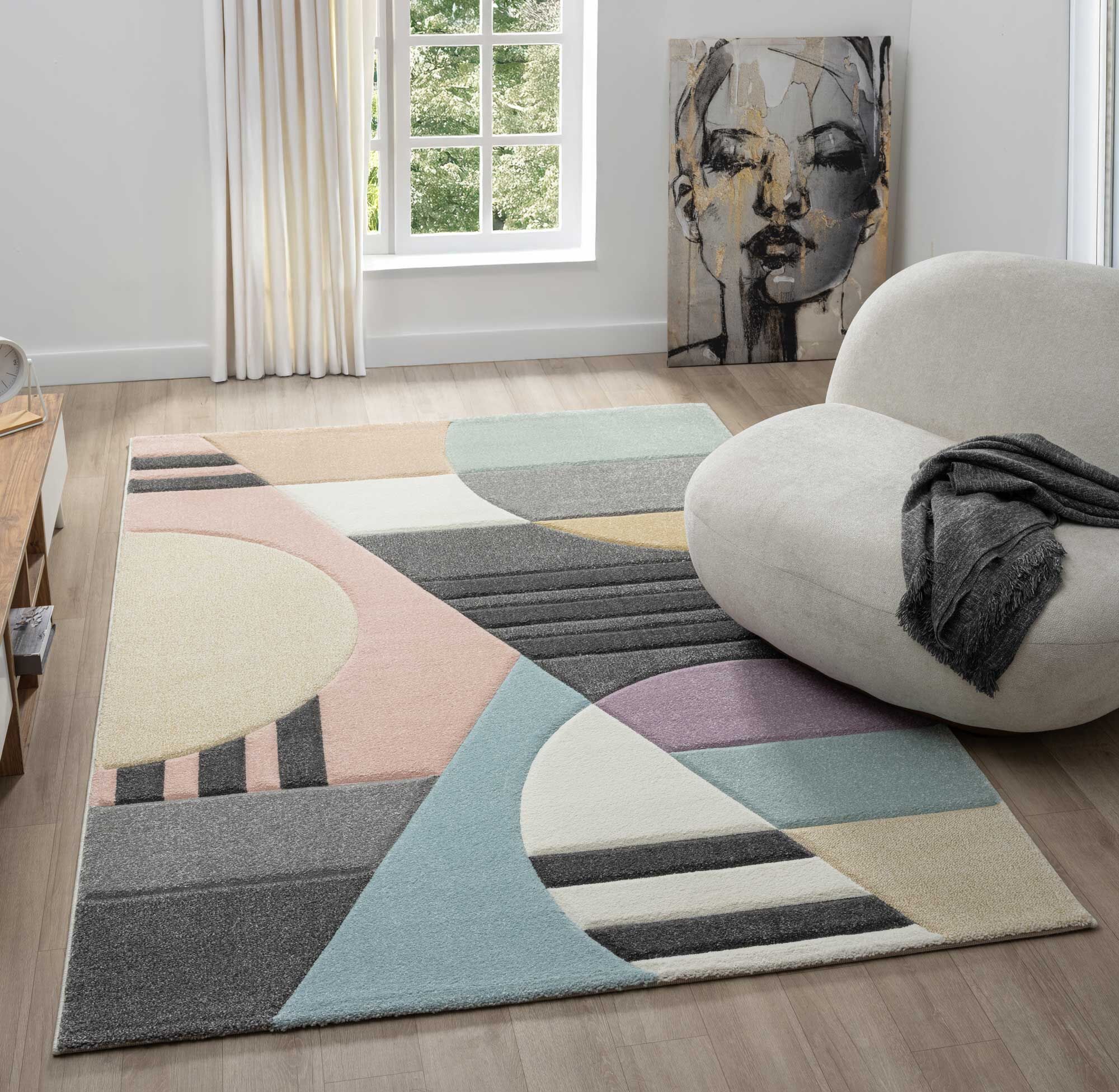 Large View Marvel Modern Geometric Rug
