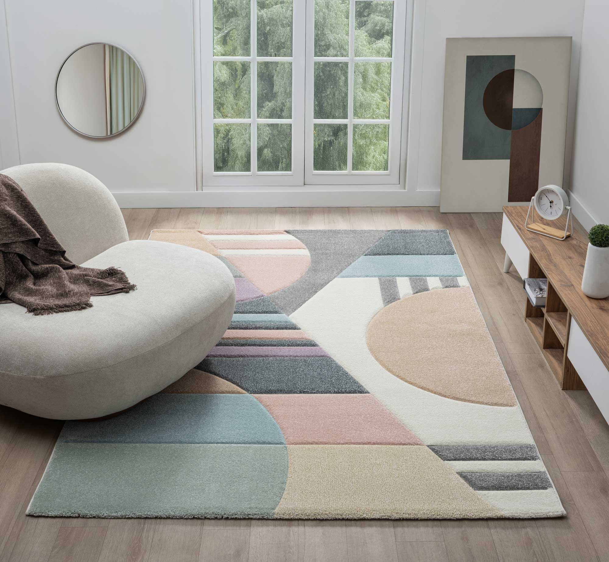 Large View Marvel Modern Geometric Rug