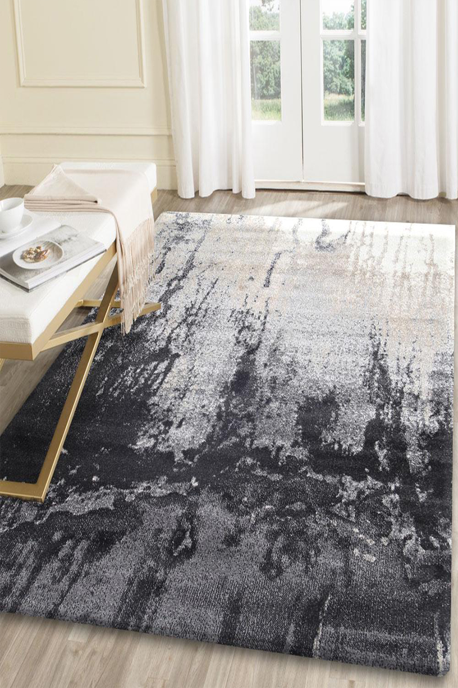 Marco Grey Modern Monet Rug(Size 220 x 160cm) 