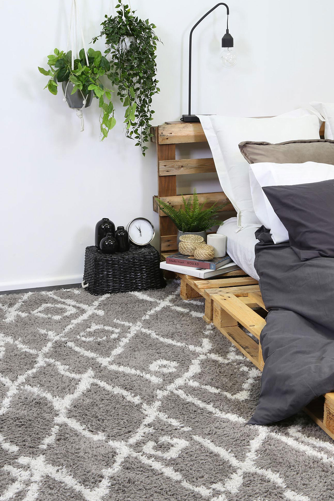 Maya Grey Moroccan Tribal Rug(Size 330 x 240cm)