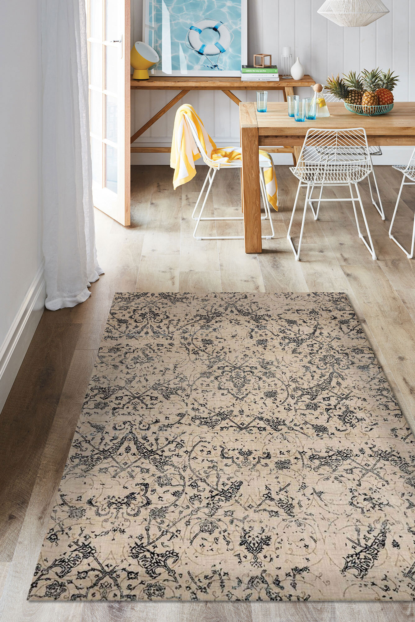 Large View Melanie Contemporary Floral Rug(Size 190 x 133cm)