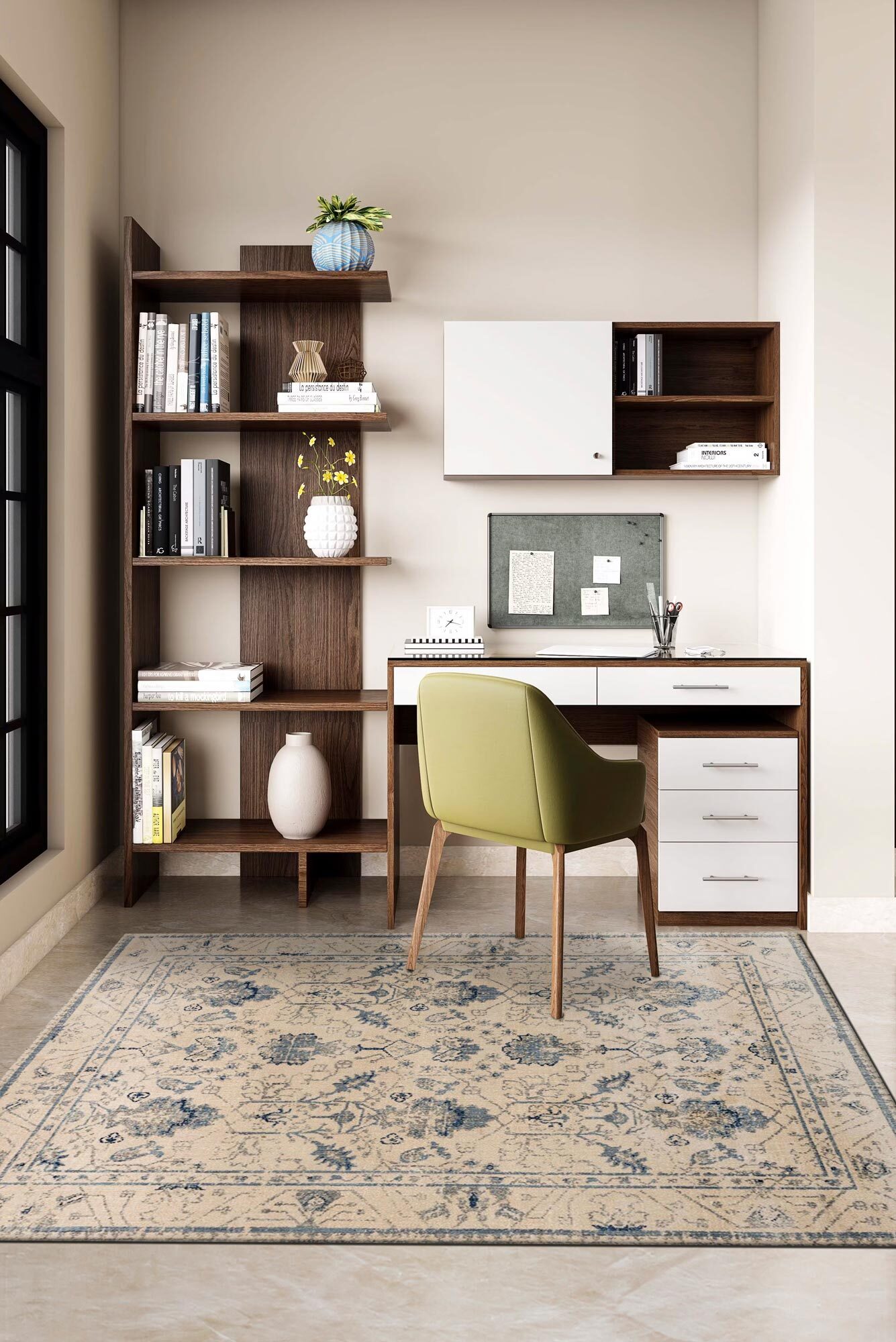 Large View Melanie Beige Contemporary Rug(Size 190 x 133cm)