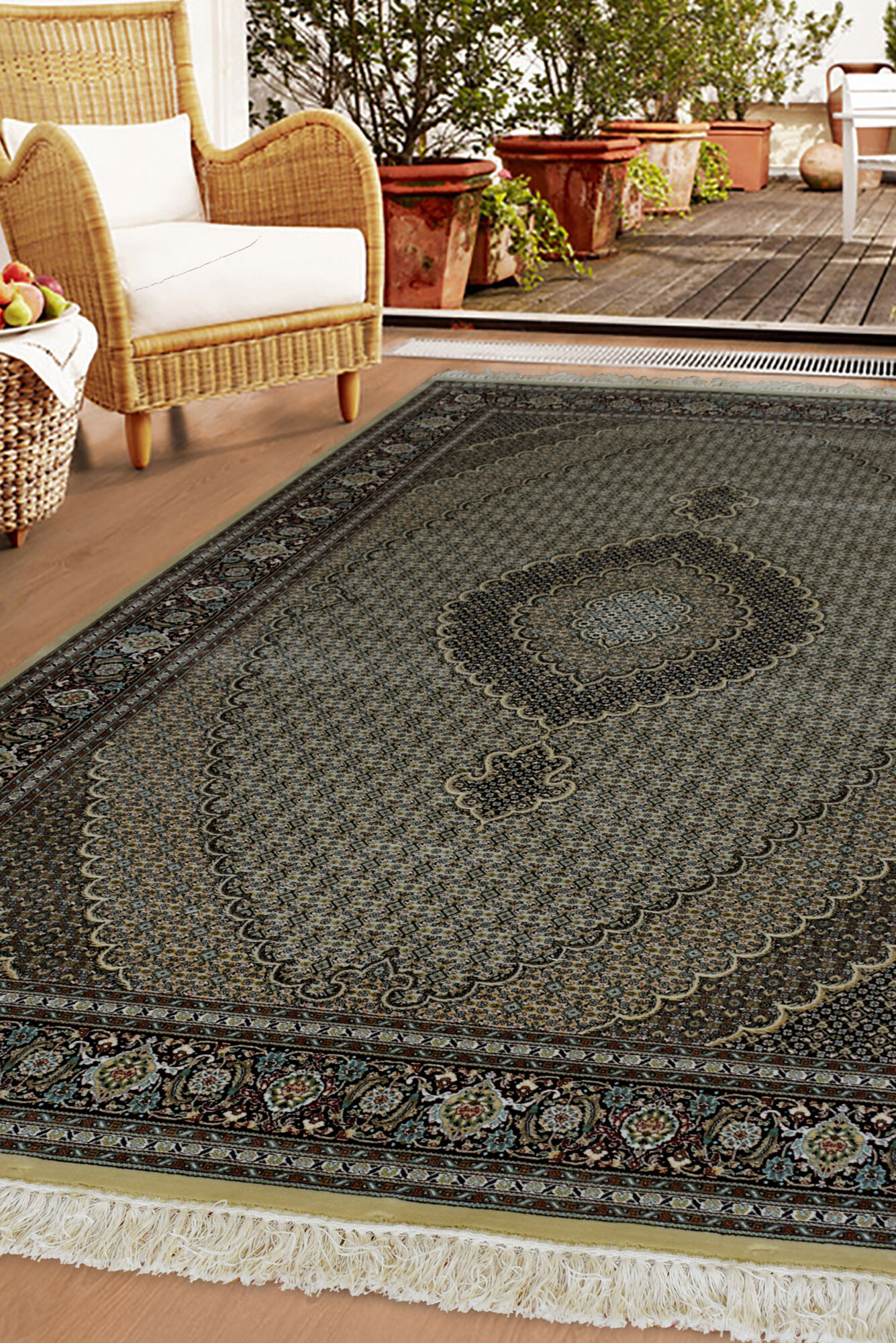 Large View Mona Beige Classic Oriental Rug(Size 225 x 150cm)