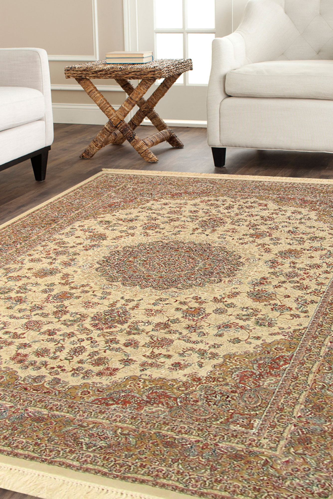 Large View Mona Cream Classic Oriental Rug(Size 180 x 120cm)
