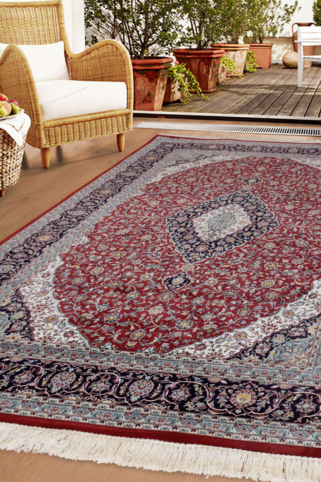 Mona Red Classic Oriental Rug(Size 225 x 150cm)