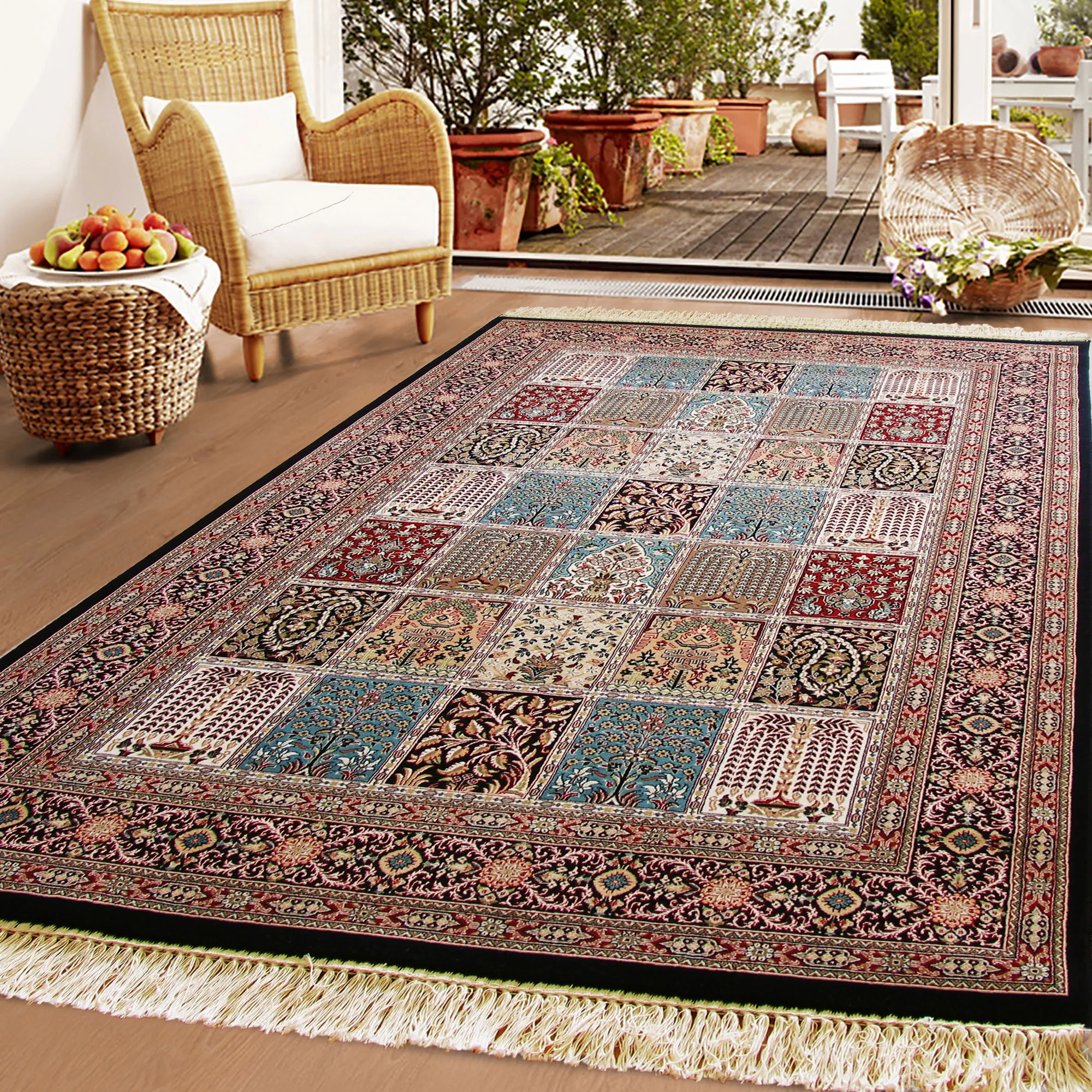 Large View Mona Classic Oriental Fringed Rug