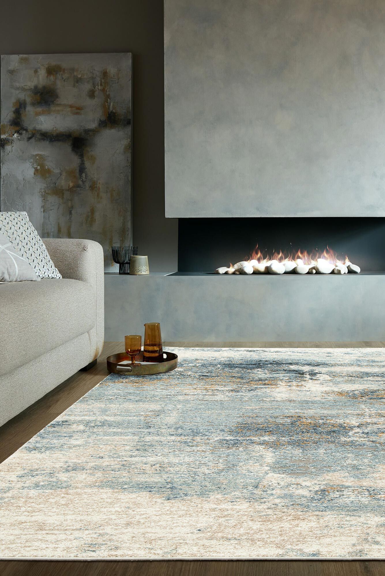 Large View Mineral Modern Abstract Rug(Size 230 x 160cm)