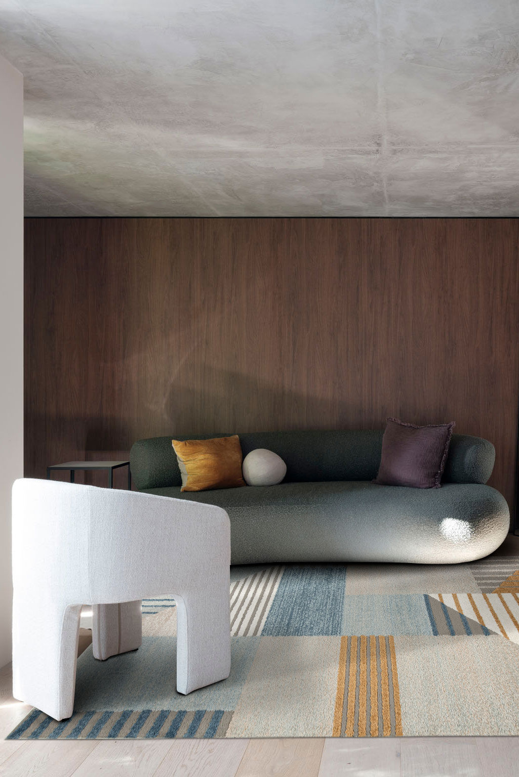 Large View Mineral Modern Geometric Rug(Size 230 x 160cm)