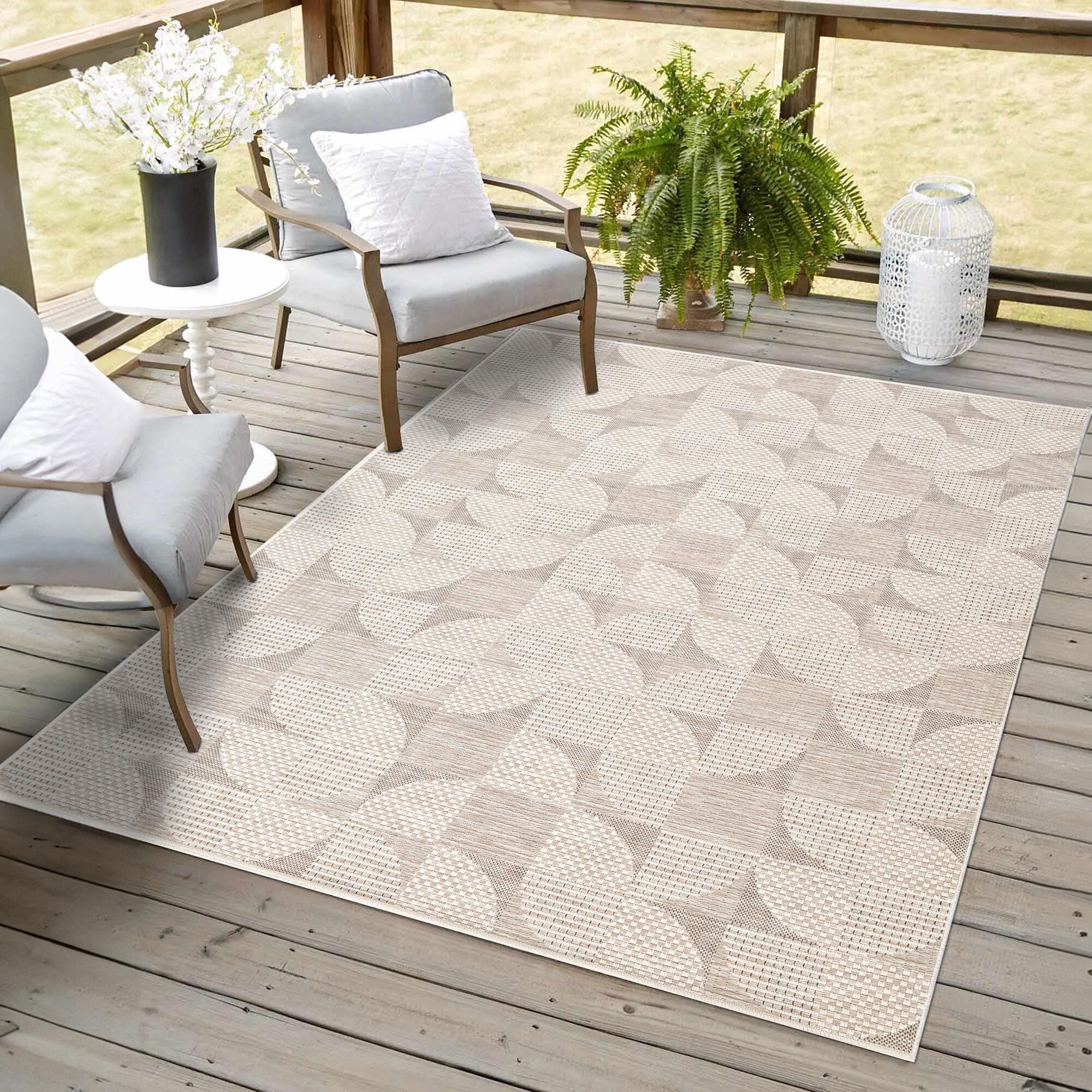 Large View Mateo Geometric Flatweave Rug