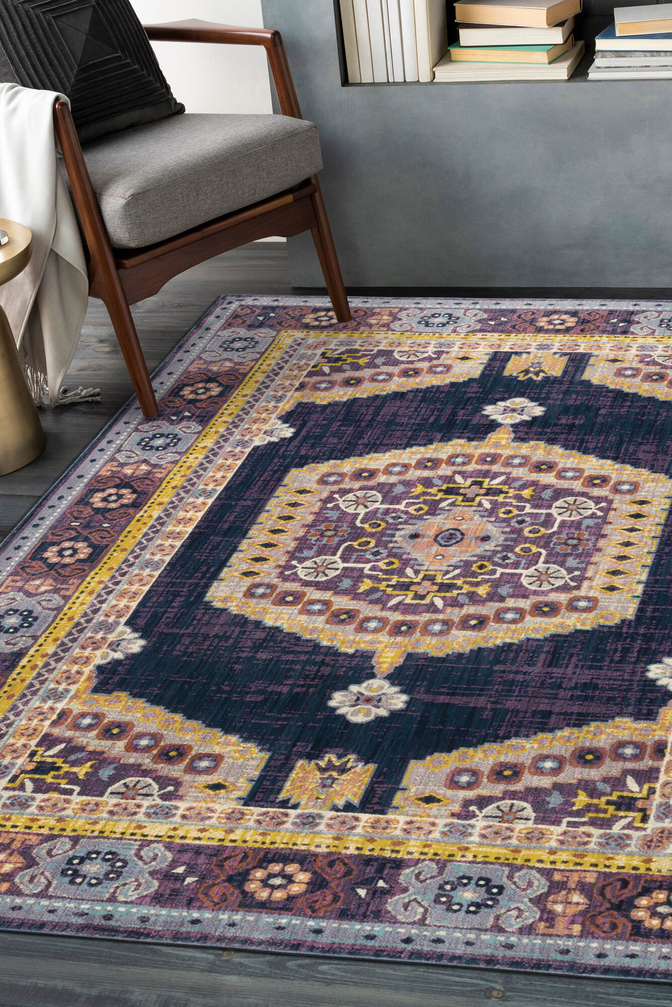 Myla Traditional Medallion Rug(Size 170 x 120cm)