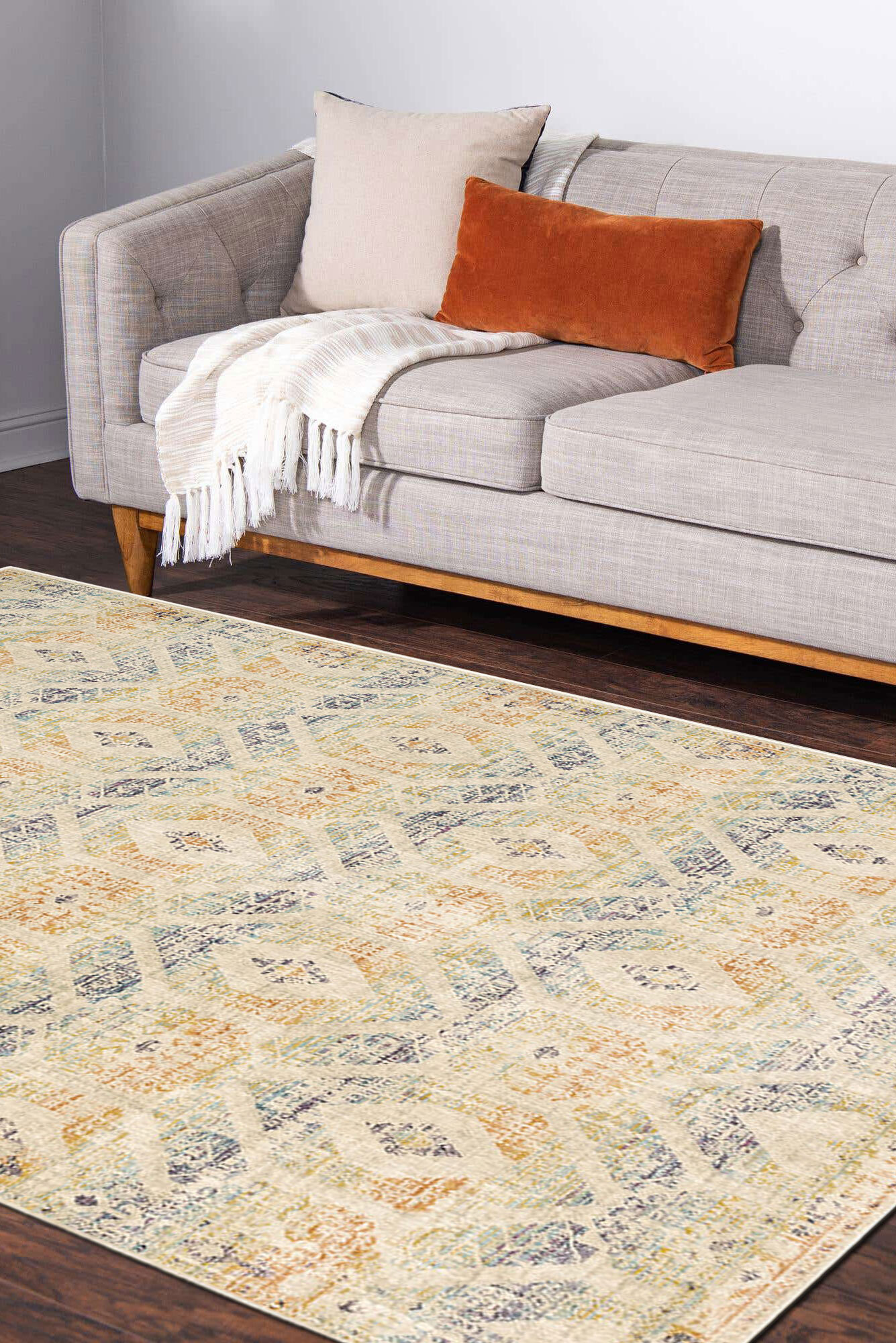 Large View Myla Traditional Geometric Rug(Size 170 x 120cm)