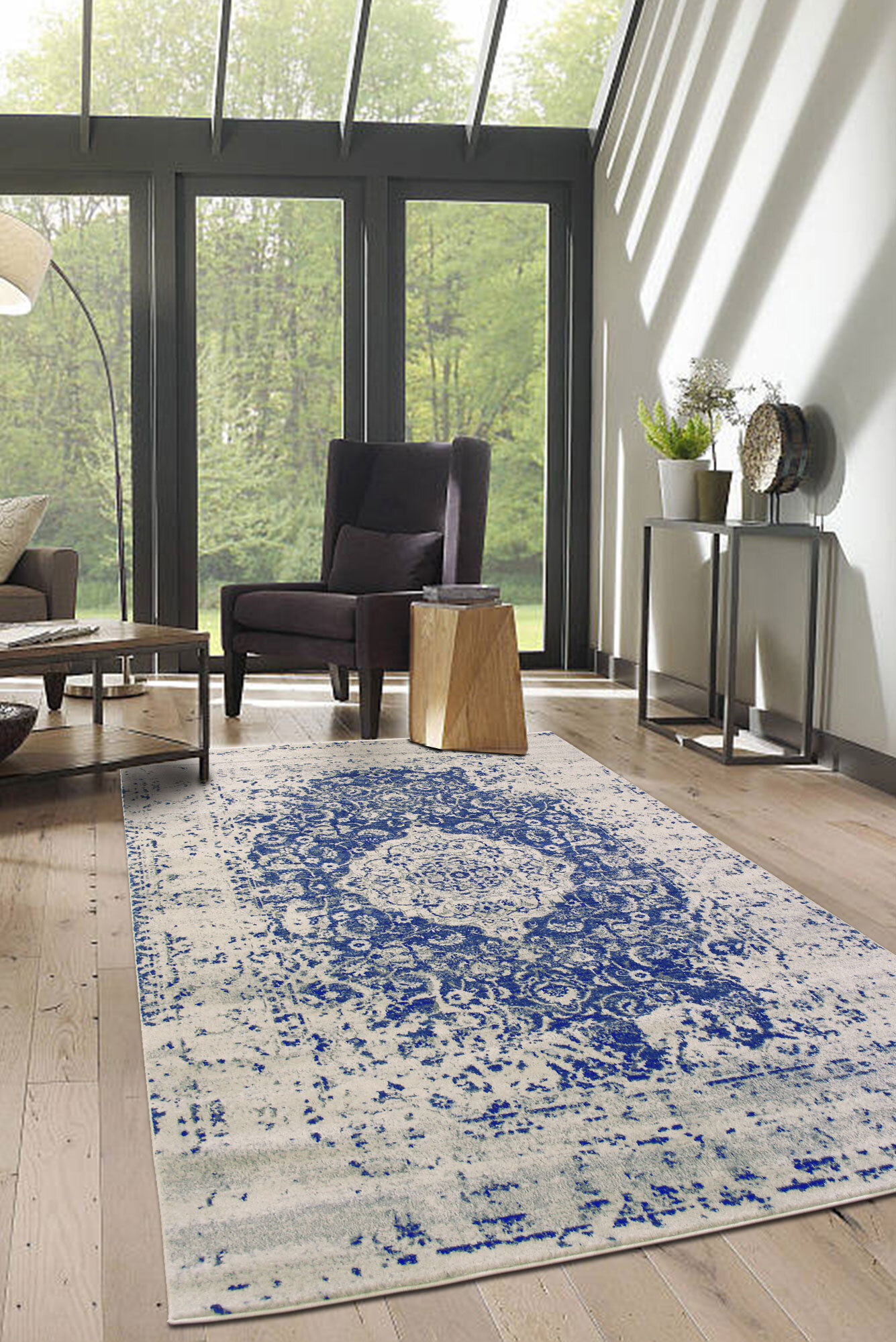 Large View Messi Blue Classic Overdyed Rug(Size 170 x 120cm)