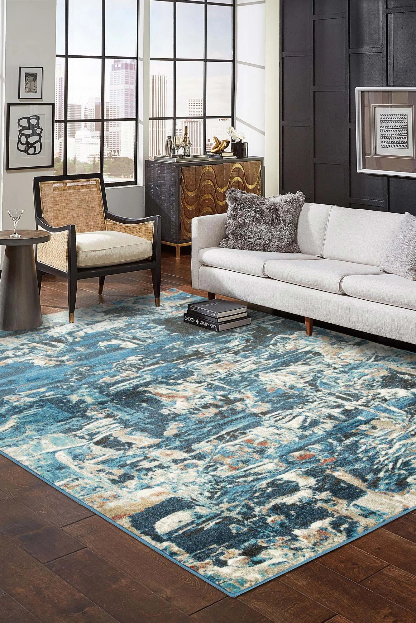 Large View Mobi Contemporary Abstract Rug(Size 230 x 160cm)