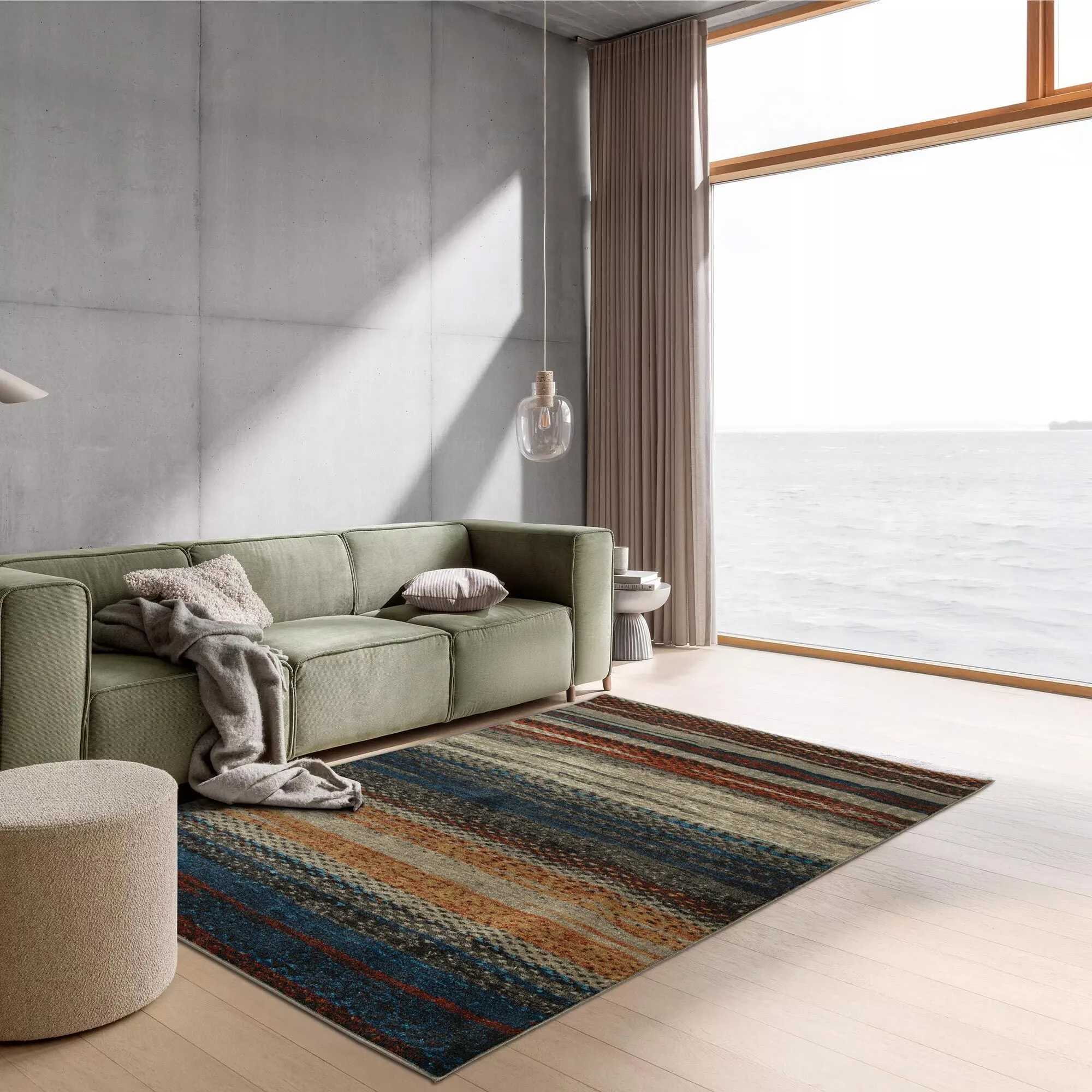Large View Mobi Multi Striped Rug