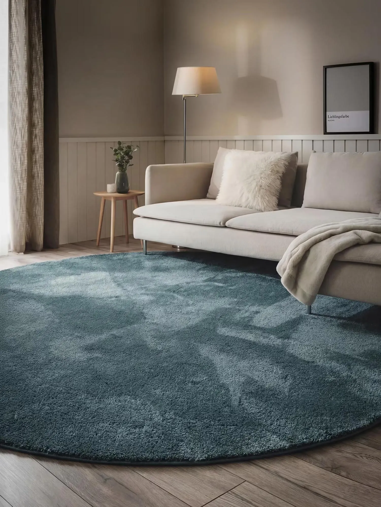 Mojito Plain Blue Shaggy Rug