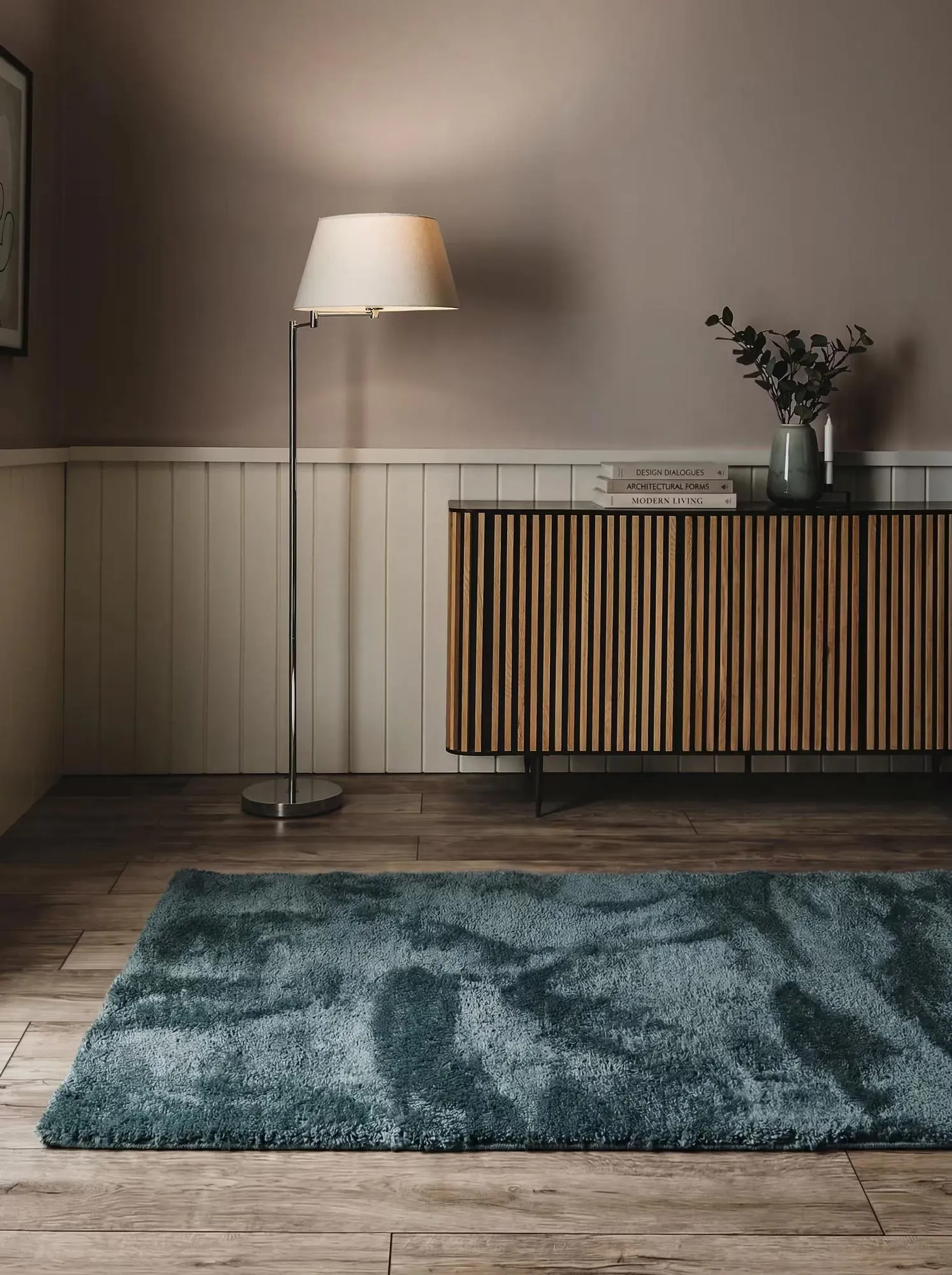 Mojito Plain Blue Shaggy Rug