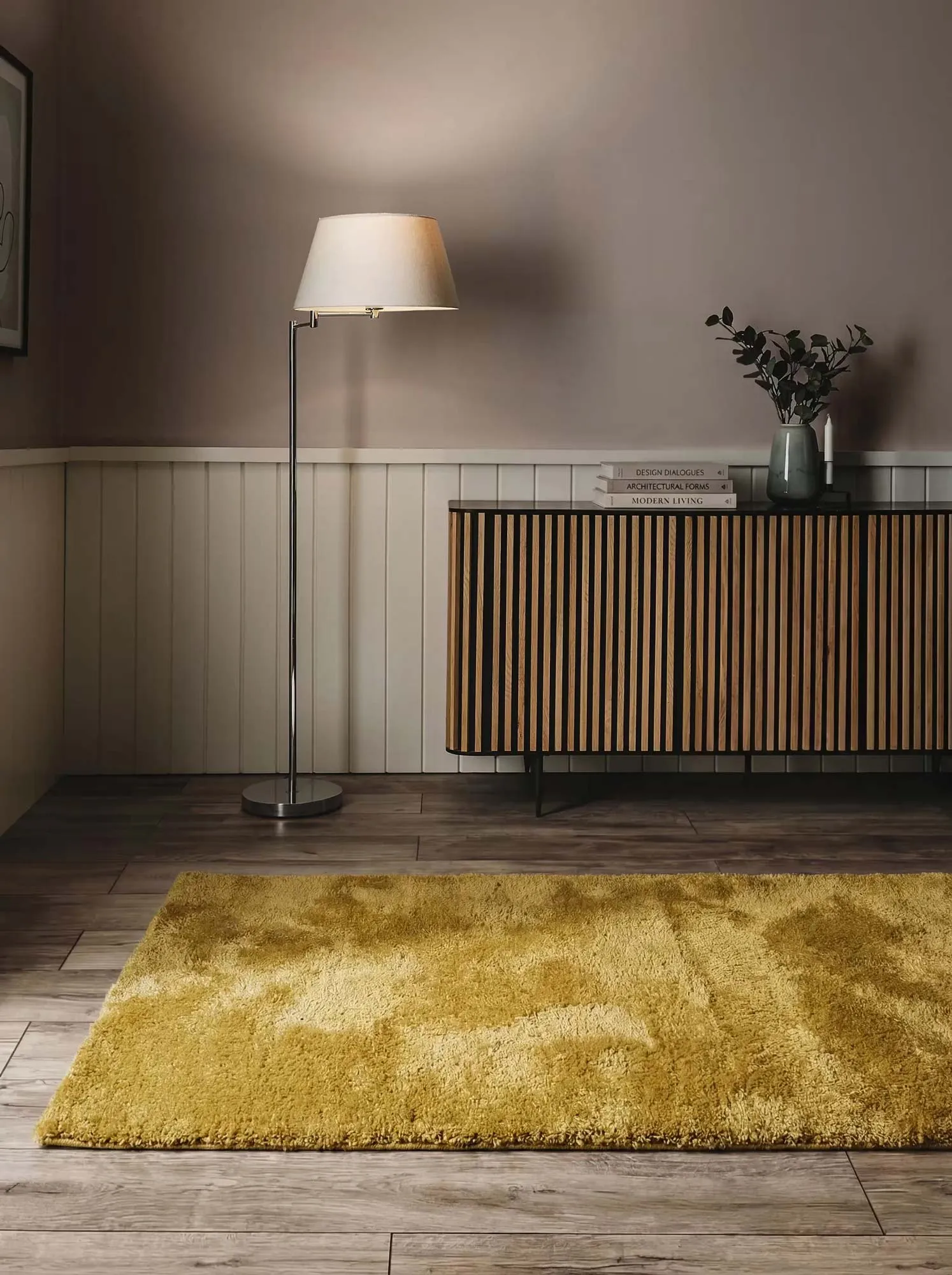 Mojito Plain Yellow Shaggy Rug