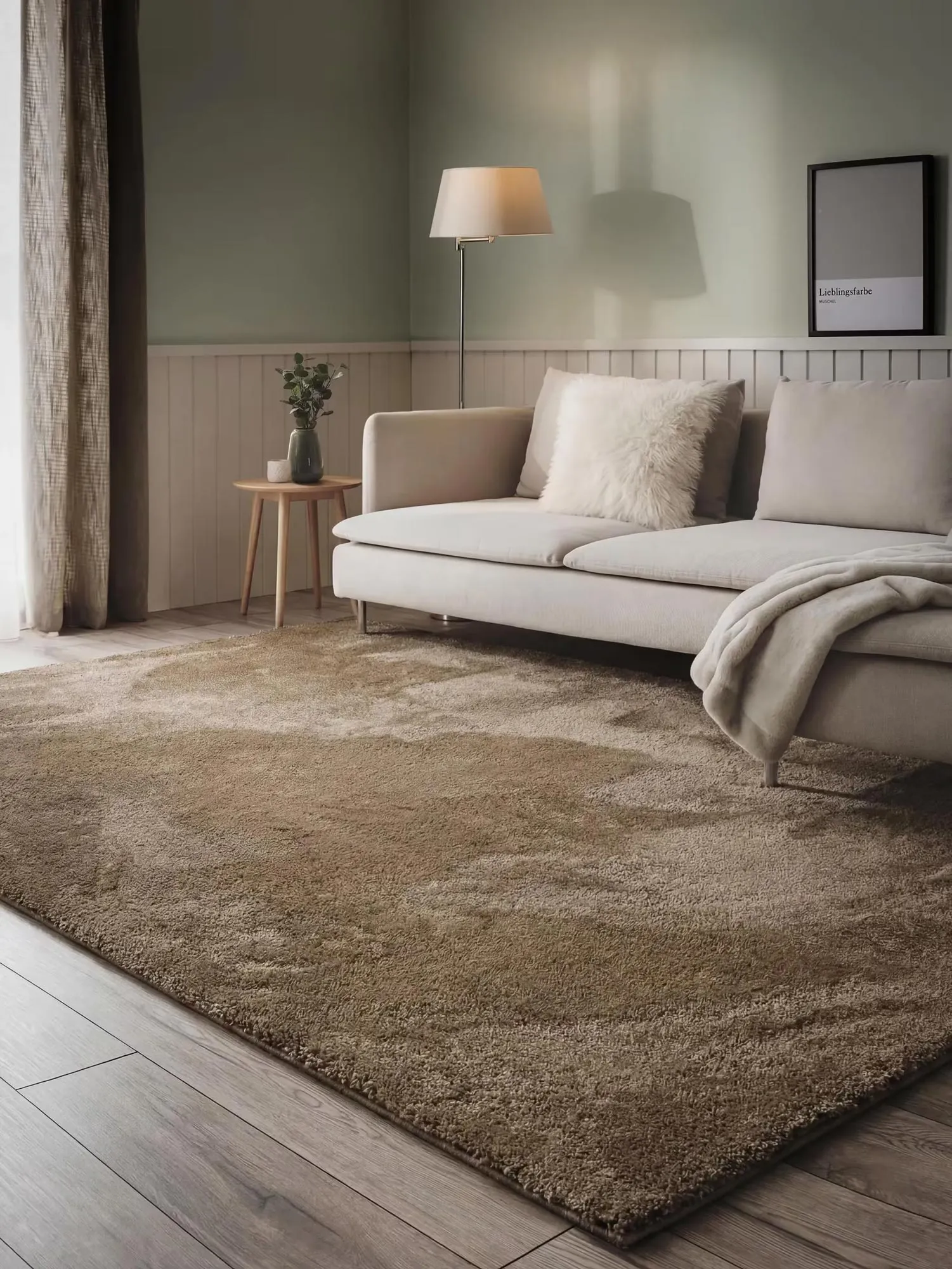Mojito Plain Brown Shaggy Rug