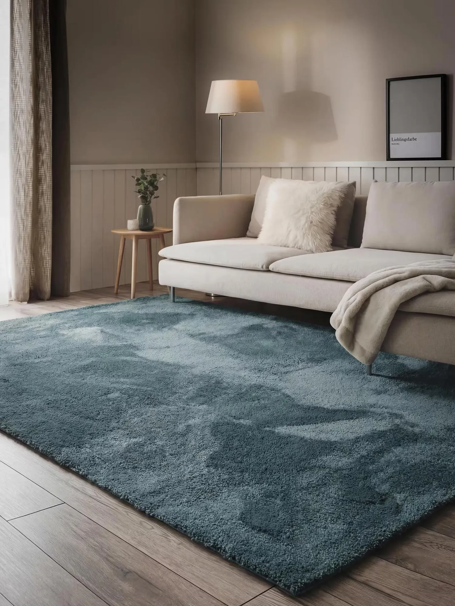 Mojito Plain Blue Shaggy Rug