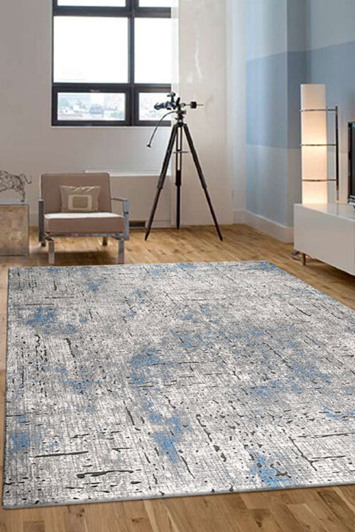 Morris Blue Contemporary Rug(Size 180 x 120cm)