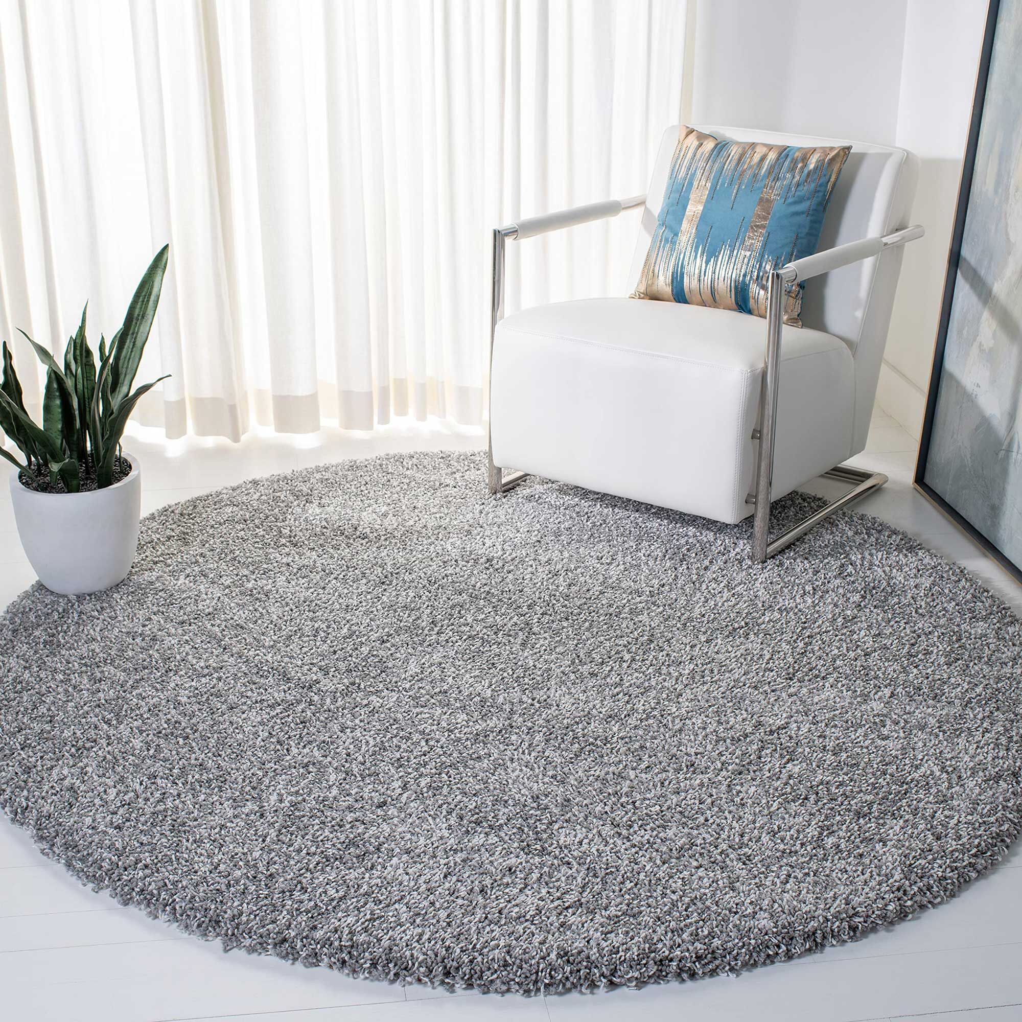 Large View Natura Plain Grey Shaggy Rug
