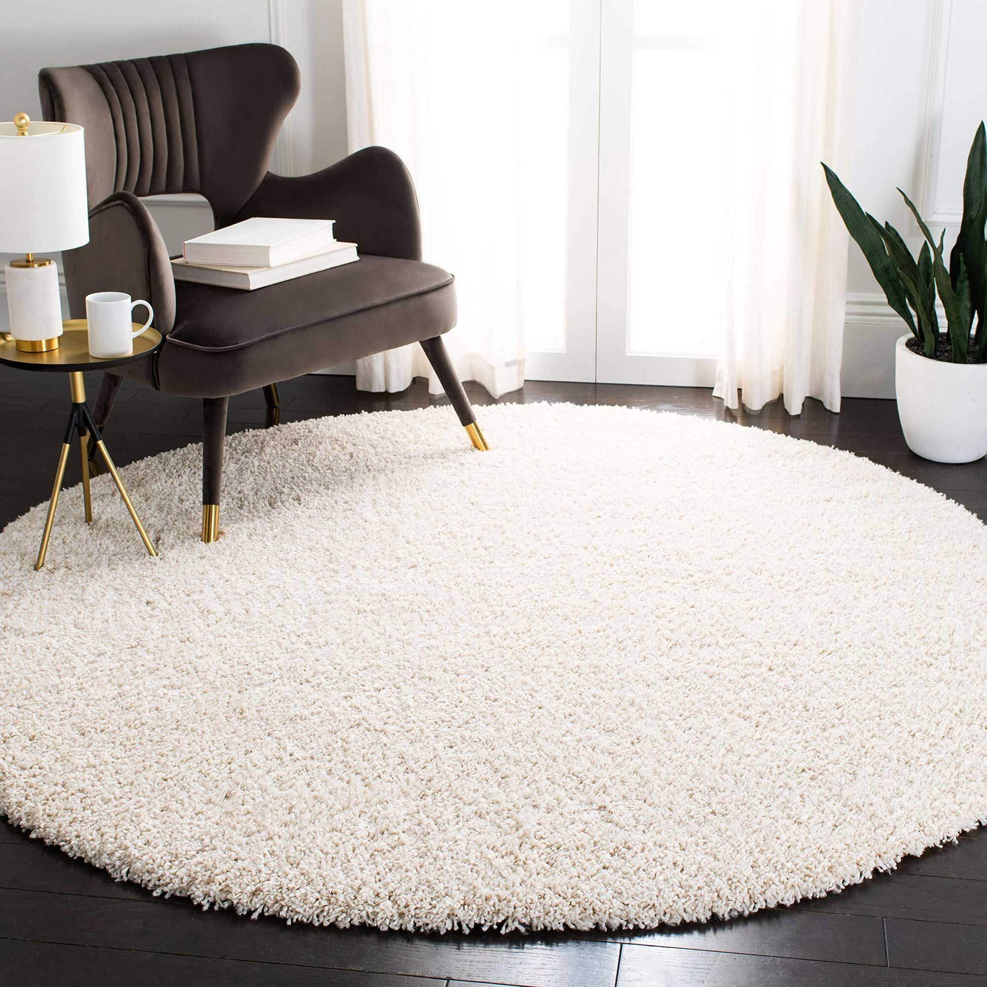 Large View Natura Plain Ivory Shaggy Rug