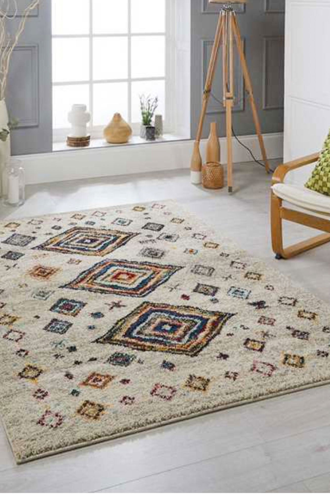 Nordic Diamond Moroccan Rug(Size 235 x 160cm)