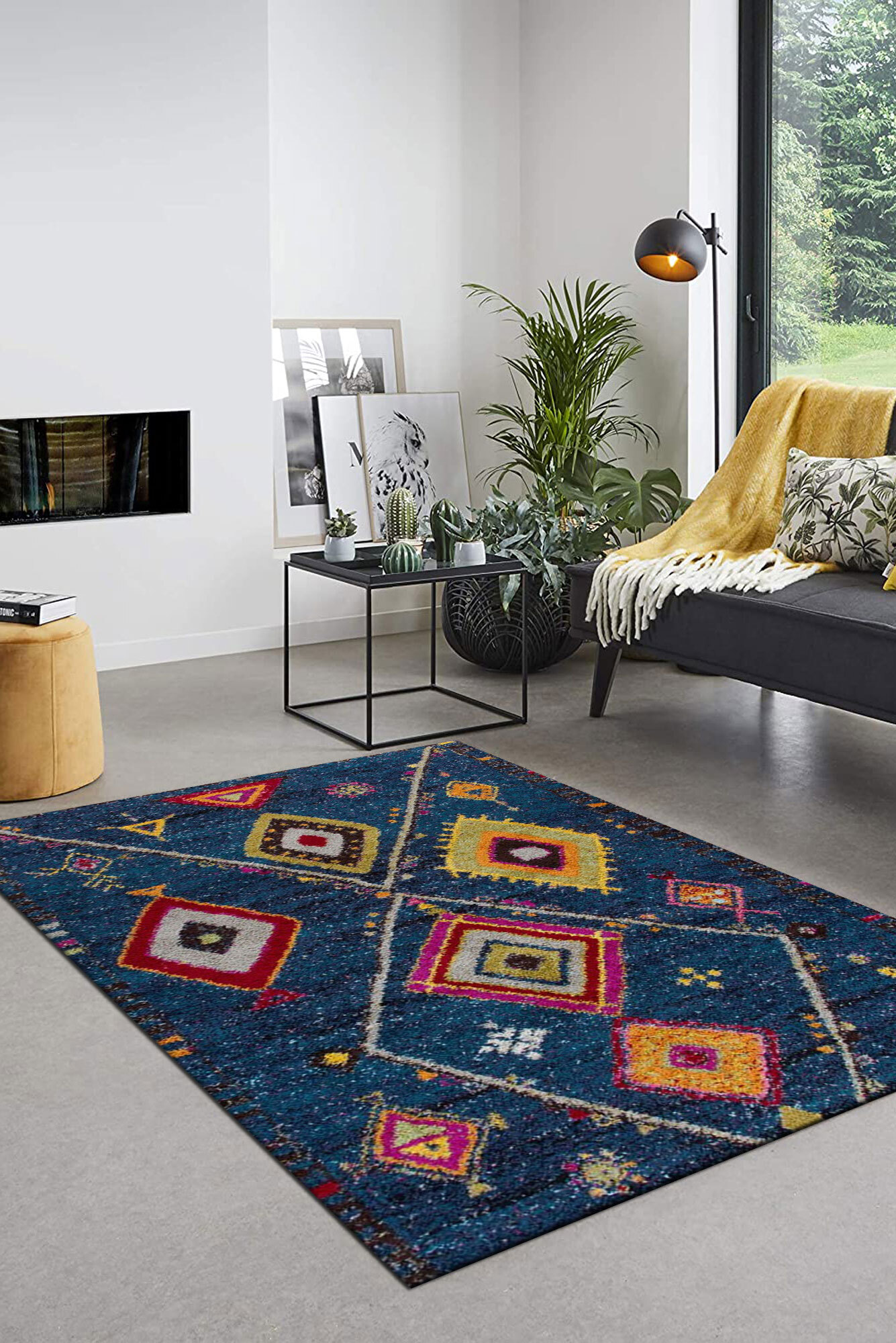 Large View Nordic Diamond Moroccan Rug(Size 170 x 120cm)
