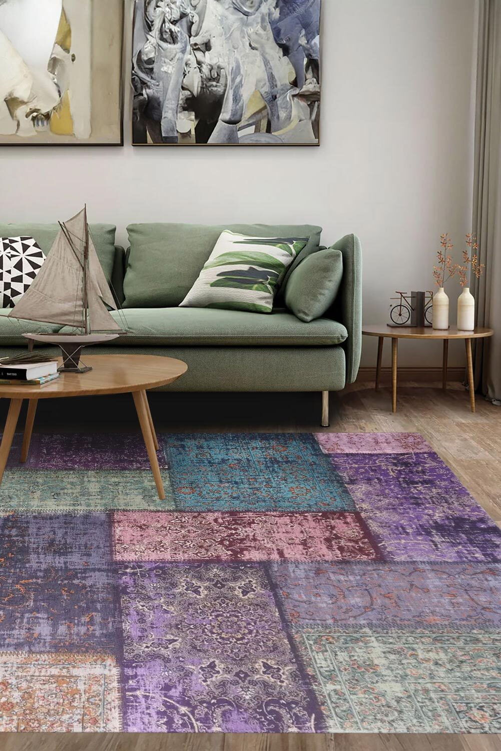 Large View Noble Traditional Patchwork Rug (Size 290 x 200cm)