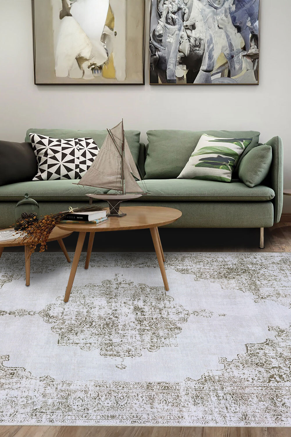 Large View Noble Traditional Medallion Rug(Size 230 x 160cm)