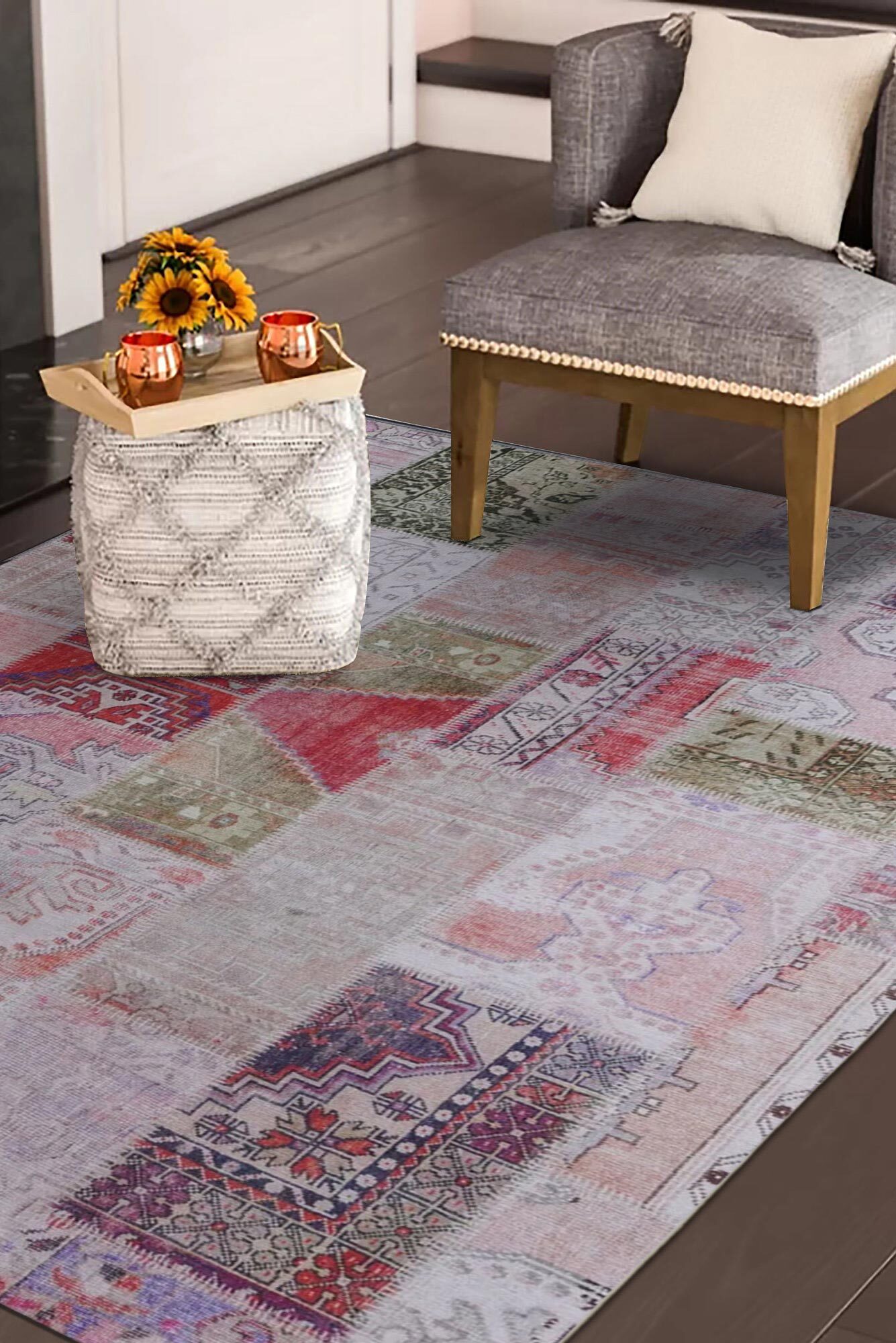 Large View Noble Traditional Patchwork Rug (Size 230 x 160cm)