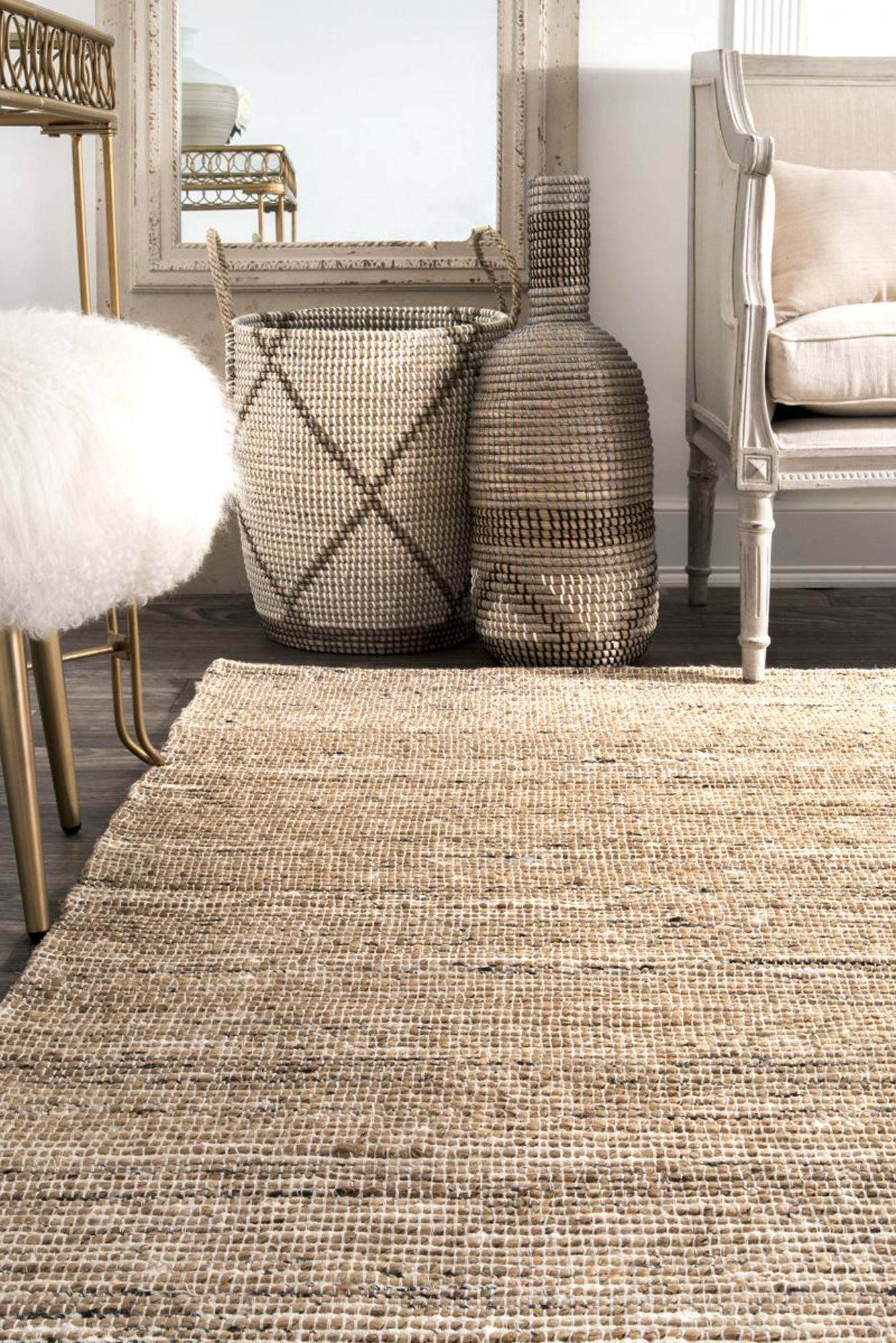 Nora Natural Flatweave Hemp Rug(Size 230 x 160cm)