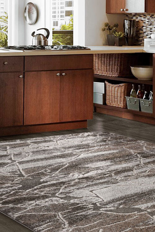 Large View Oakley Brown Modern Marble Rug(Size 170 x 120cm)