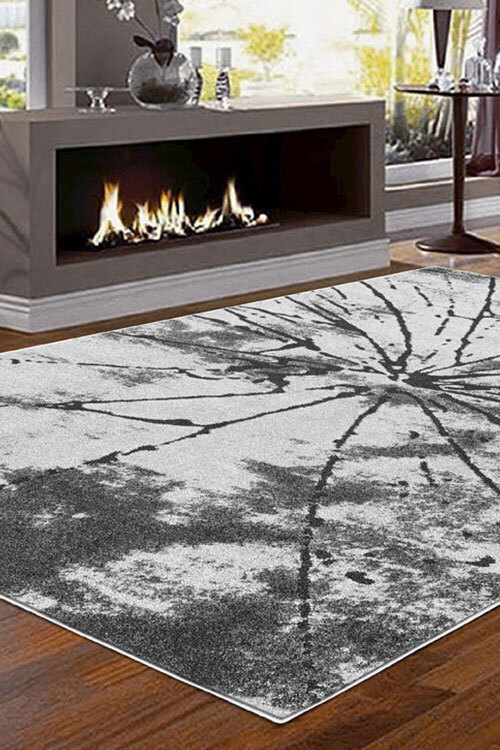 Oakley Modern Grey Abstract Rug(Size 330 x 240cm)