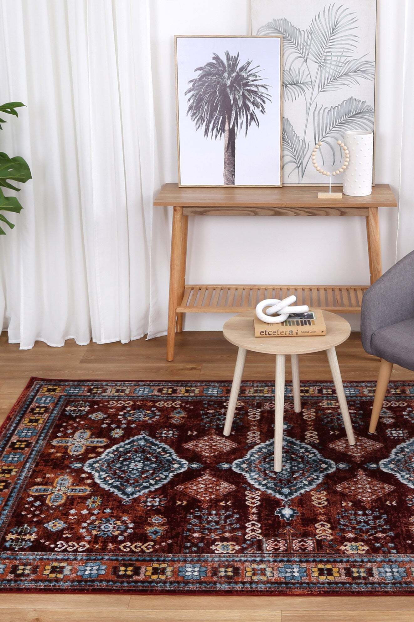 Large View Oasis Tribal Medallion Rug(Size 170 x 120cm)