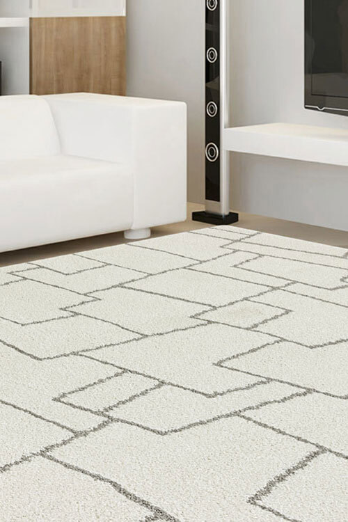 Large View Oda Tan Modern Geometric Rug(Size 170 x 120cm)