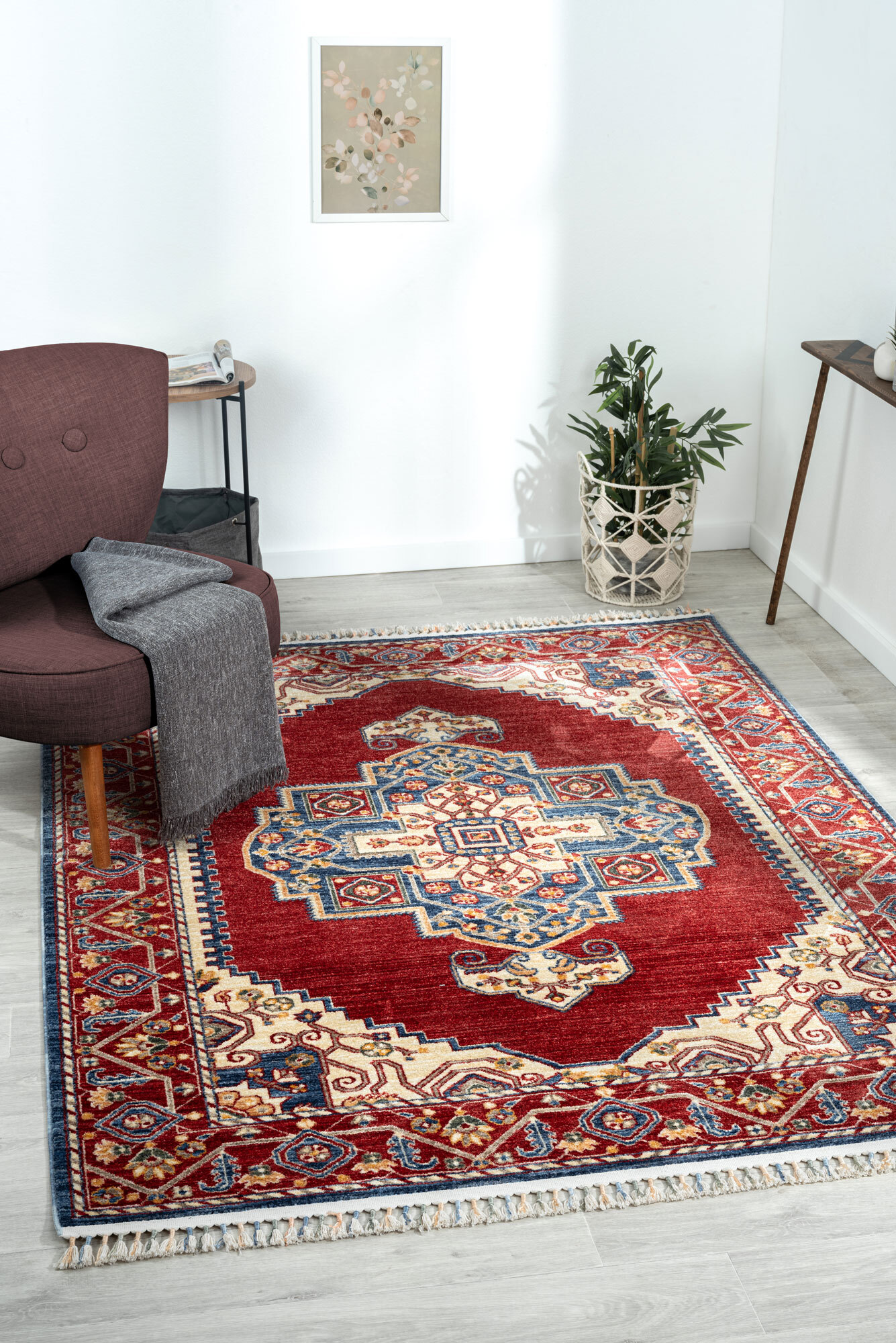Large View Opal Traditional Medallion Rug(Size 170 x 120cm)