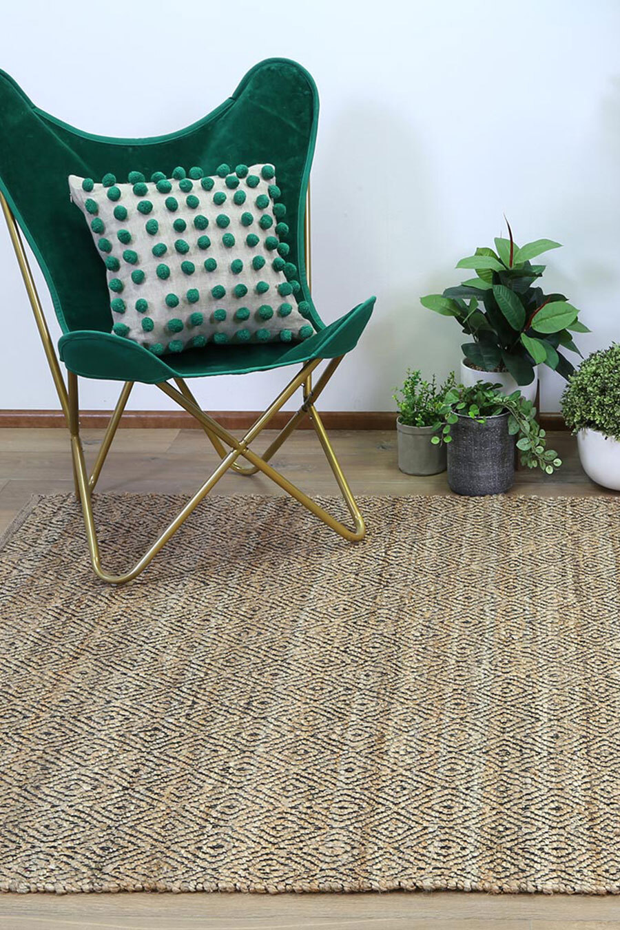 Oliver Flatweave Jute Rug(Size 220 x 150cm)