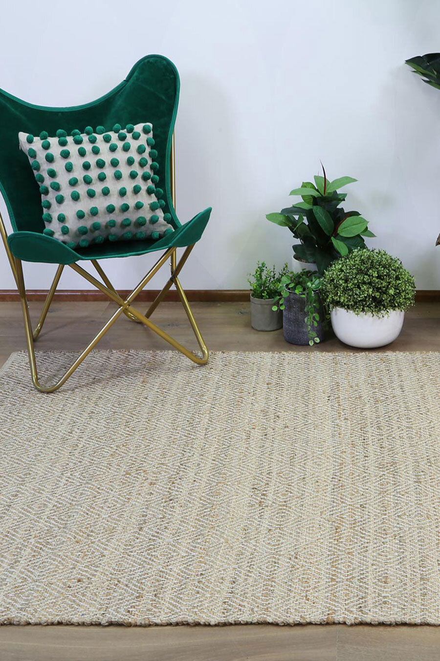 Oliver Flatweave Jute Rug(Size 220 x 150cm)