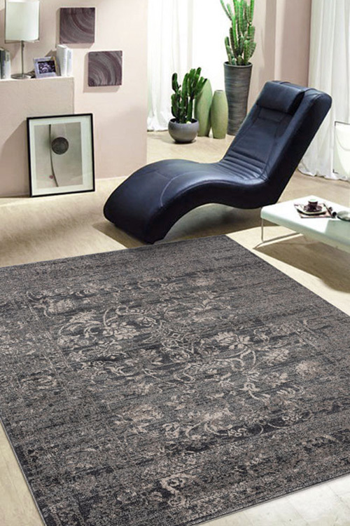Large View Orel Grey Transitional Floral Rug(Size 170 x 120cm)