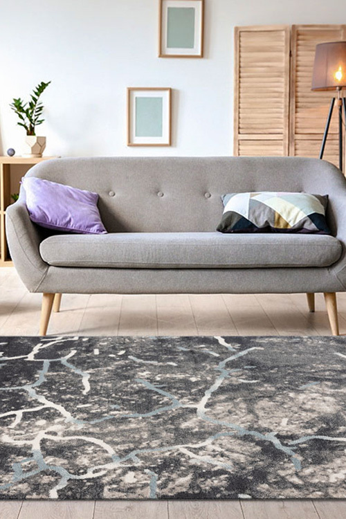 Large View Orel Grey Contemporary Rug(Size 170 x 120cm)
